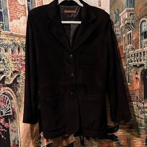 Women’s Suede Black Blazer